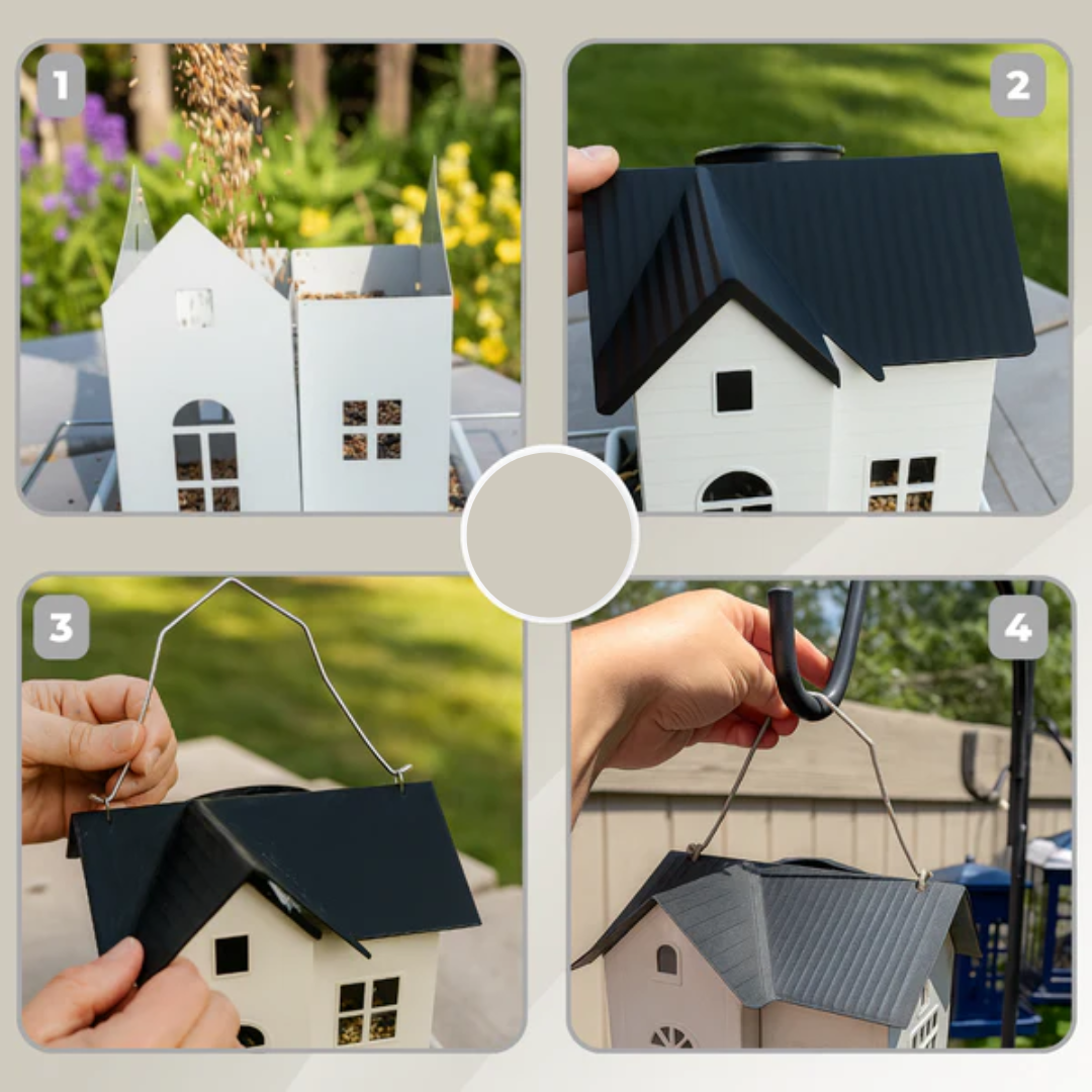 GlowNest Feeder - Solar Bird Feeder - Garden Style - LED Lighting