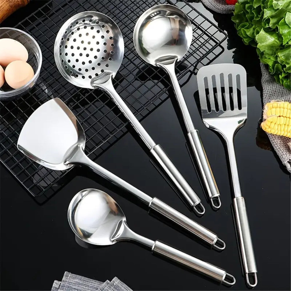 SteelMaster Set - Stainless Steel Cooking Utensils - Durable Design - Kitchen Essentials