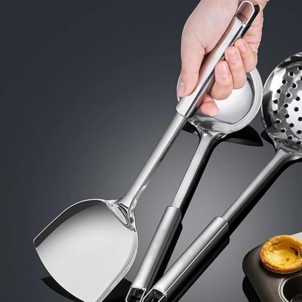 SteelMaster Set - Stainless Steel Cooking Utensils - Durable Design - Kitchen Essentials