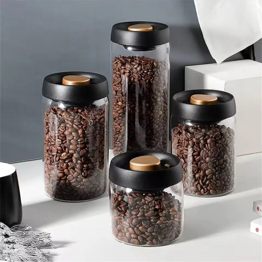 AeroVac Coffee Canister - Vacuum-Sealed Glass, Airtight Storage 2