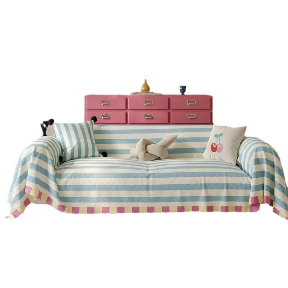 Astra Sofa Cover - Soft Microfiber, Striped Design 6