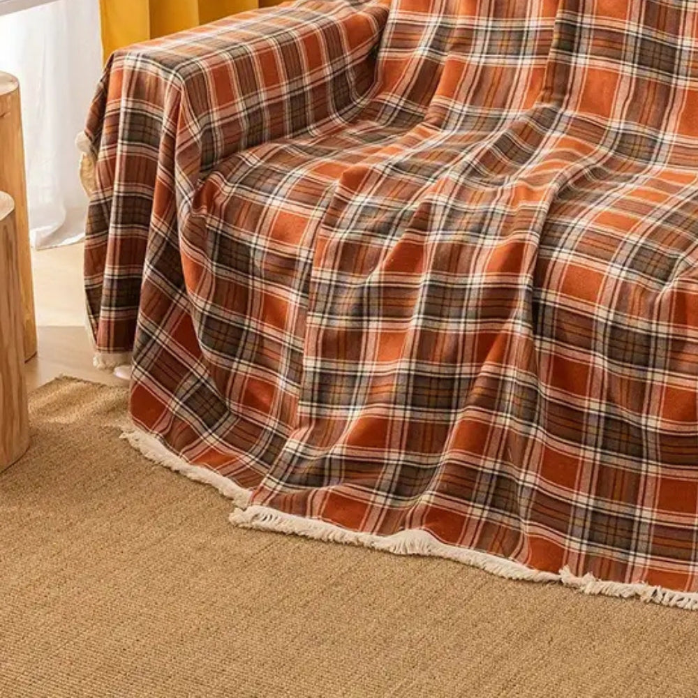Autumn Chestnut Sofa Cover - Soft Microfiber, Non-Slip Design 2