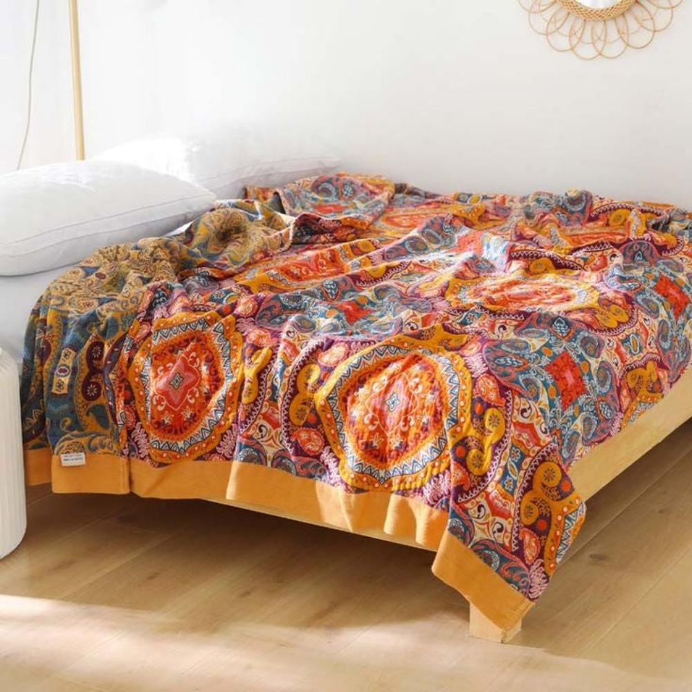 BreezeBoho Blanket - Reversible Cotton, Lightweight Design 2