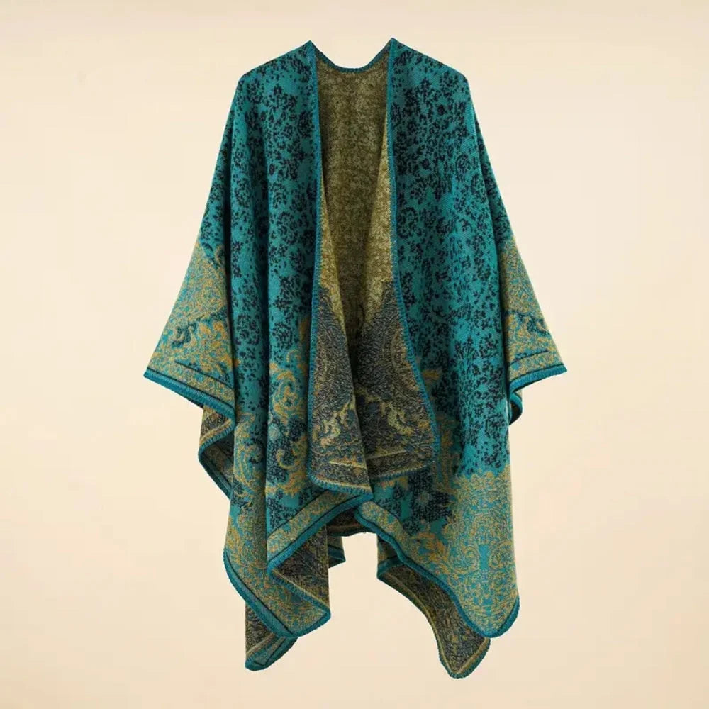 Brielle Shawl Wrap - Cotton Microfiber Blend, Lightweight Baroque Design 0
