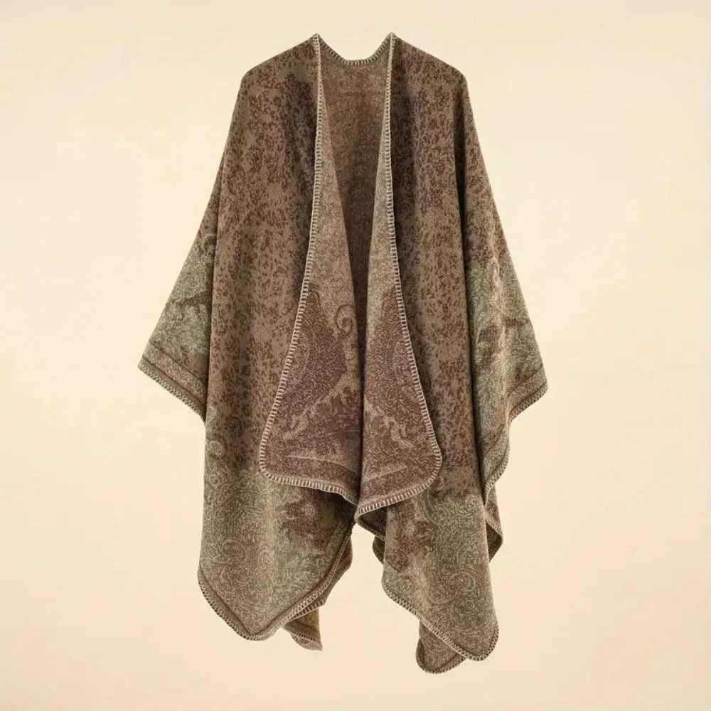 Brielle Shawl Wrap - Cotton Microfiber Blend, Lightweight Baroque Design 1