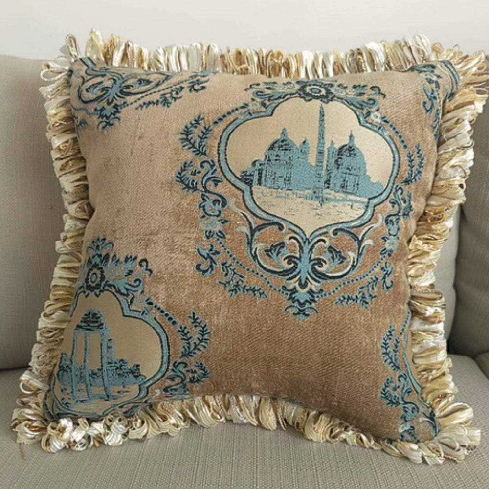 Cameron Cushion Cover - Chenille Jacquard, Elegant Floral Design for Sofa & Couch 8