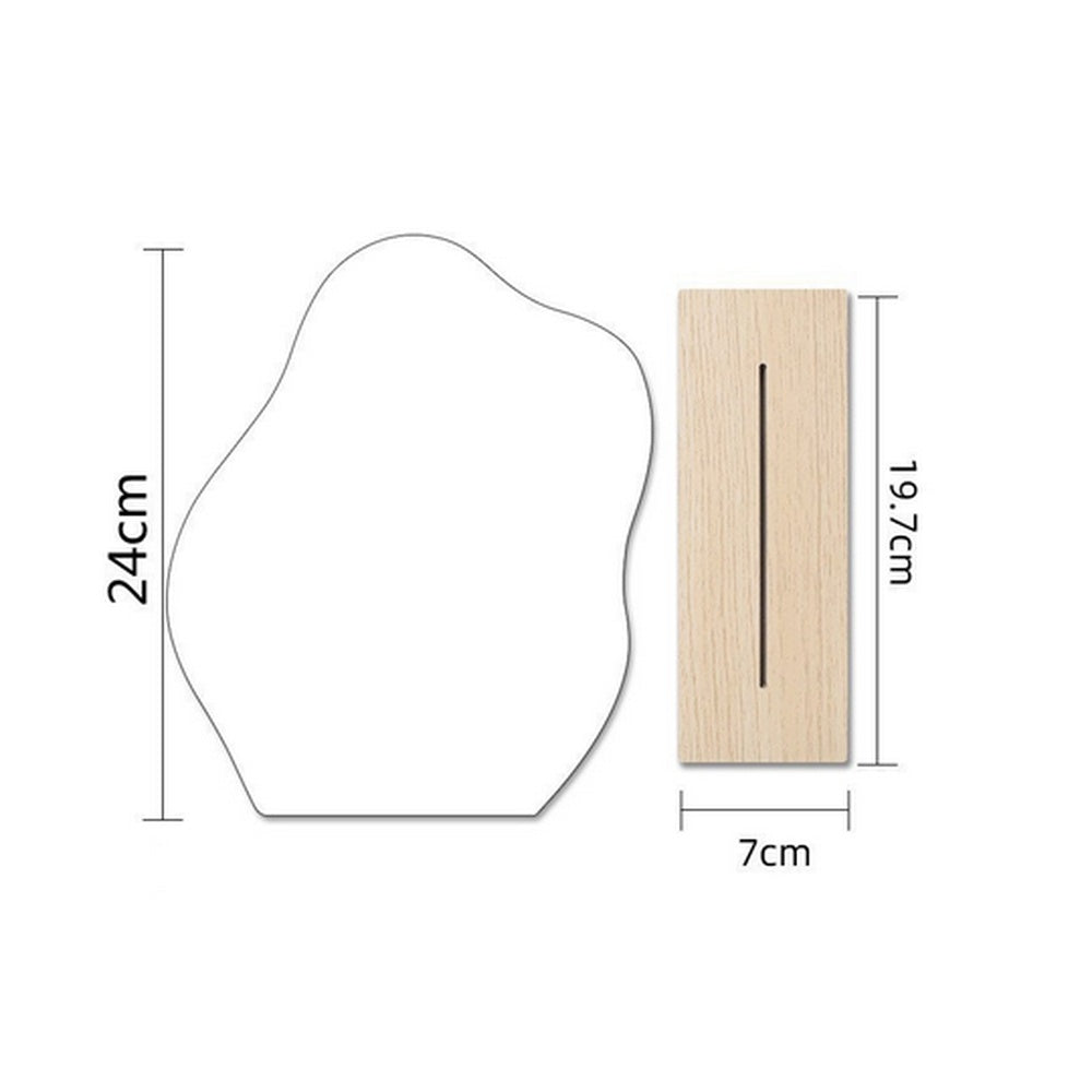 Chic Curves Mirror - Adjustable Acrylic Design, Modern Accent 3