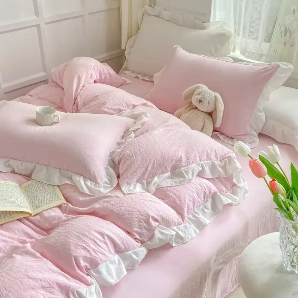 CottageRuffle – Cotton Ruffle Bedding 4-Piece Set