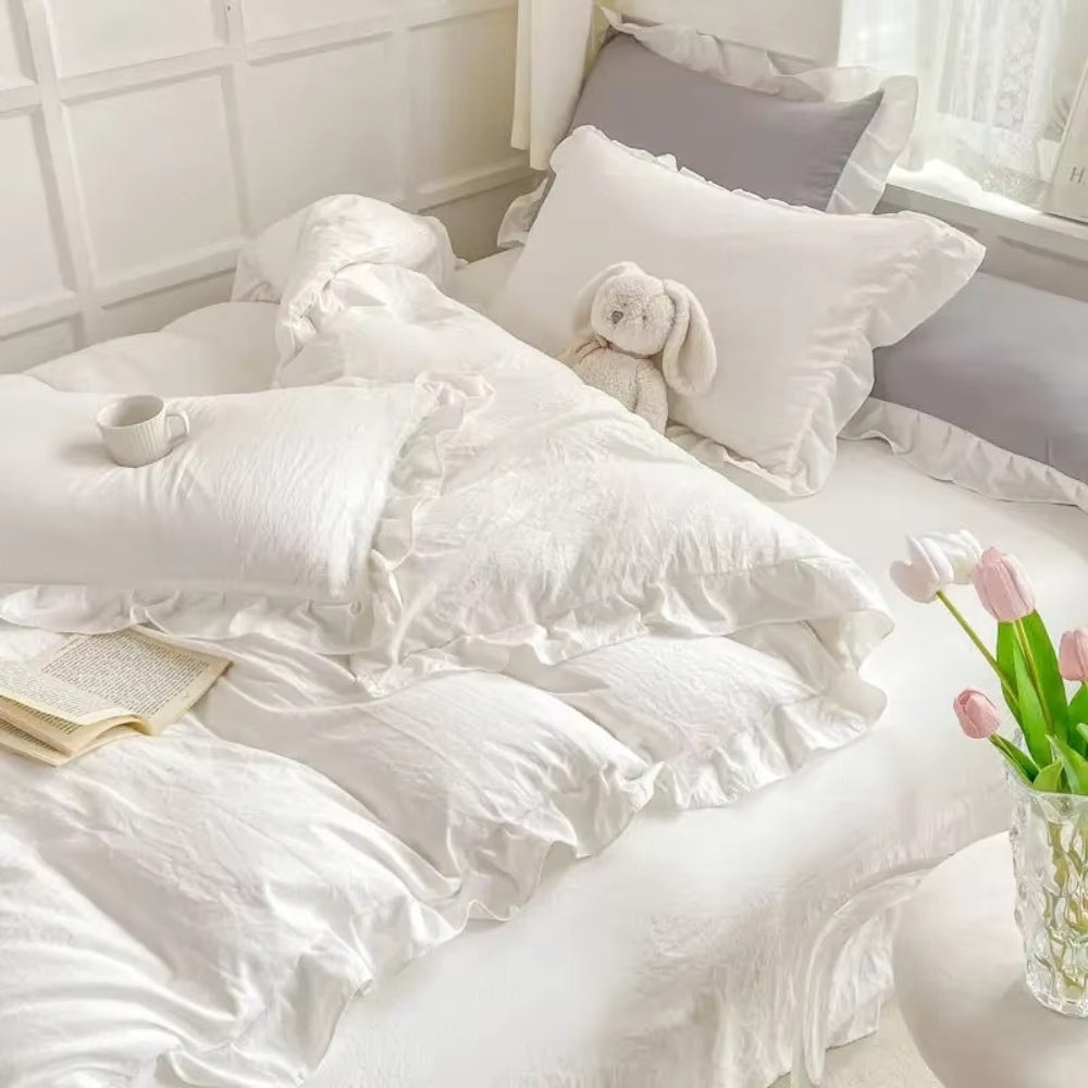CottageRuffle – Cotton Ruffle Bedding 4-Piece Set