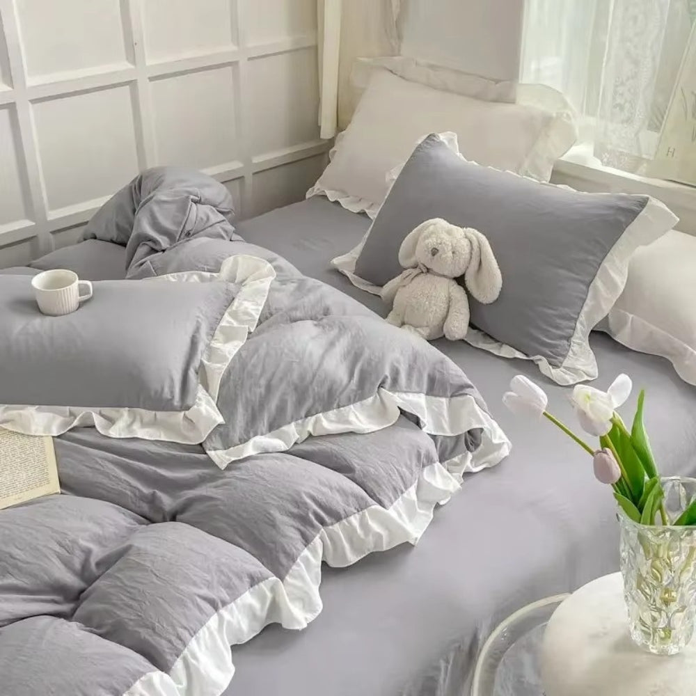 CottageRuffle – Cotton Ruffle Bedding 4-Piece Set