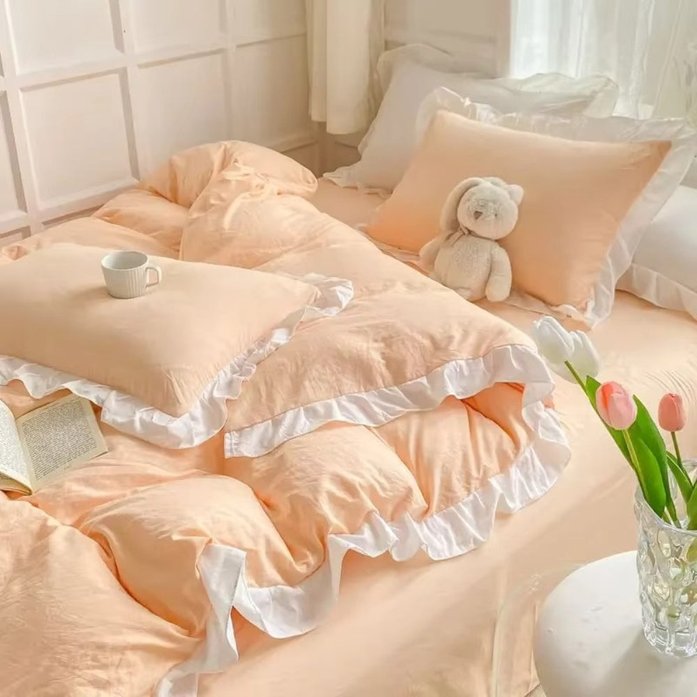 CottageRuffle – Cotton Ruffle Bedding 4-Piece Set