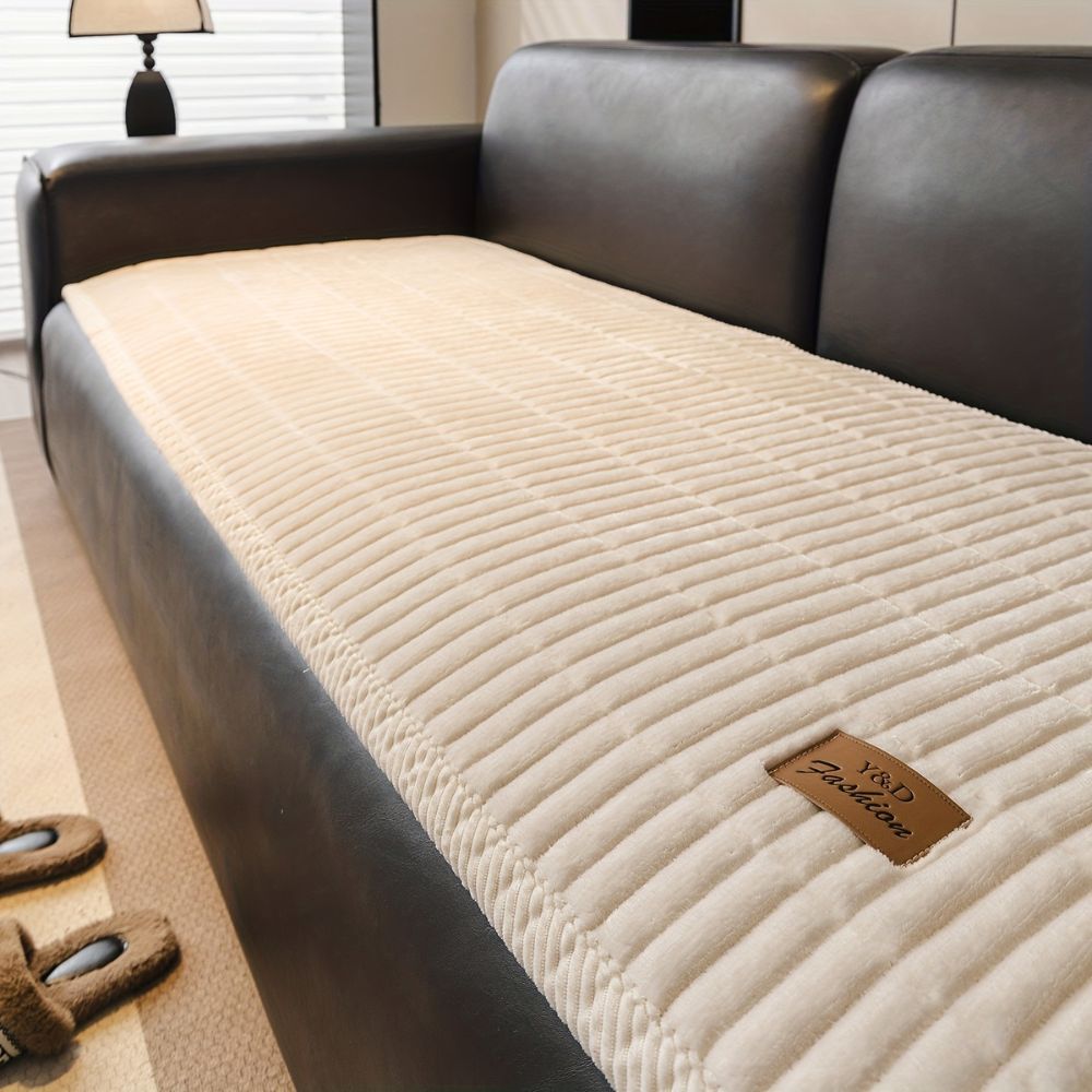 Cozmo Couch Cover - Quilted Microfiber, Modern Design for Sectional Sofas and Dogs 0