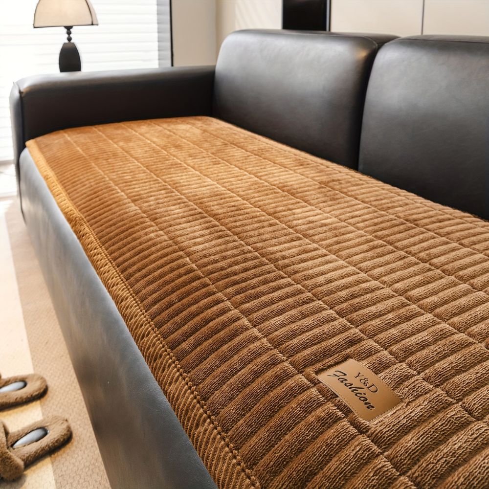 Cozmo Couch Cover - Quilted Microfiber, Modern Design for Sectional Sofas and Dogs 3