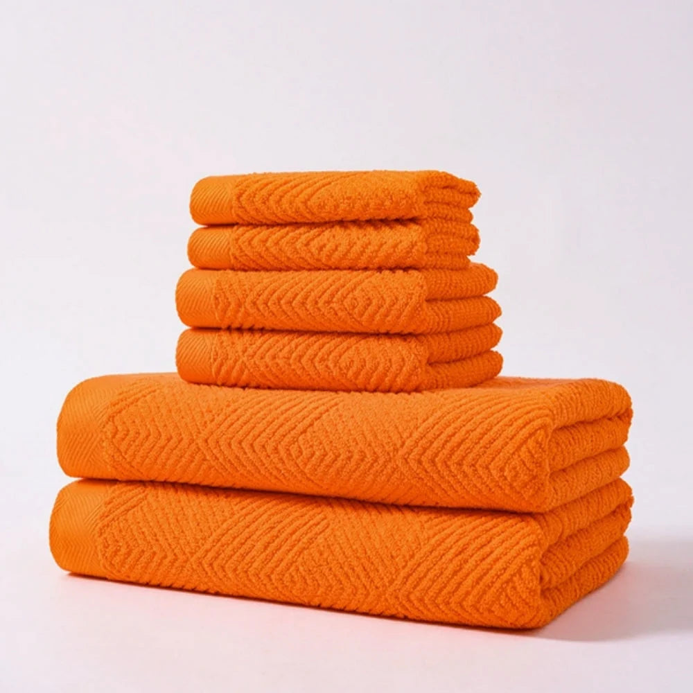 Creston Towel Set - 100% Cotton, Soft Absorbent 6pcs 4