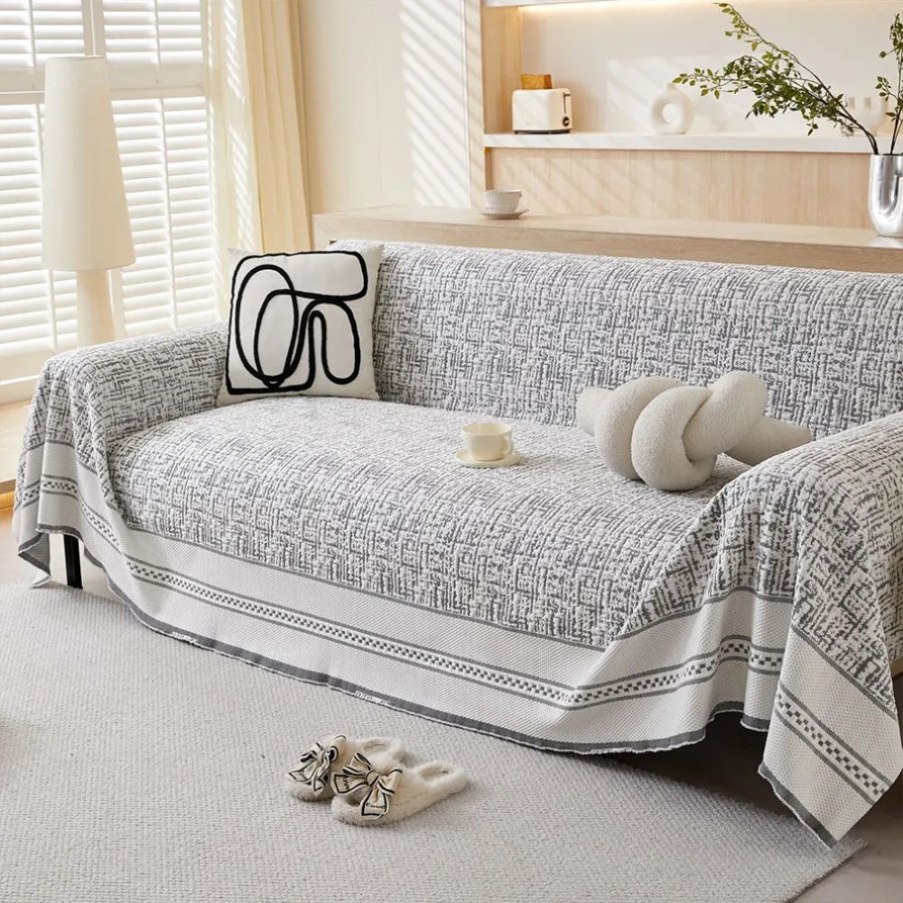 Crisp Chill Sofa Cover - Premium Ice Silk, Stretchable Fit 1