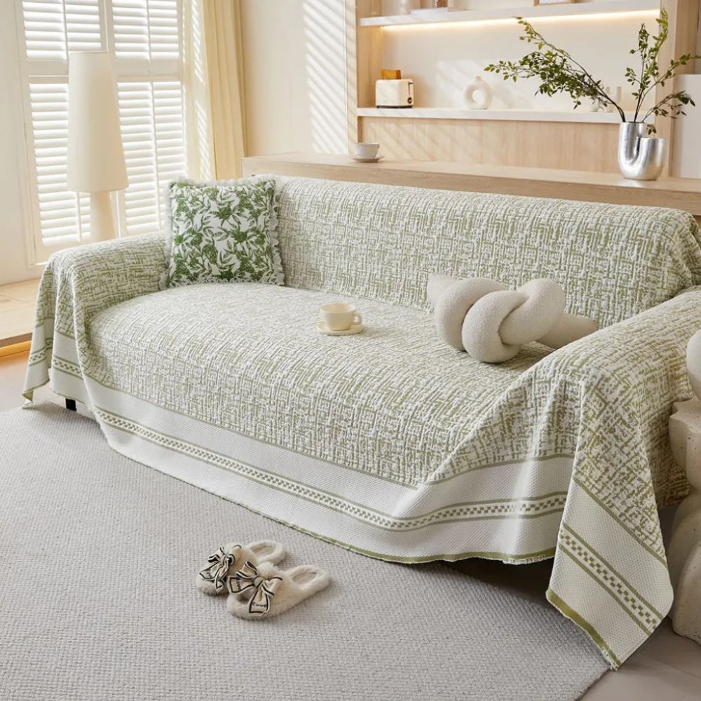 Crisp Chill Sofa Cover - Premium Ice Silk, Stretchable Fit 2