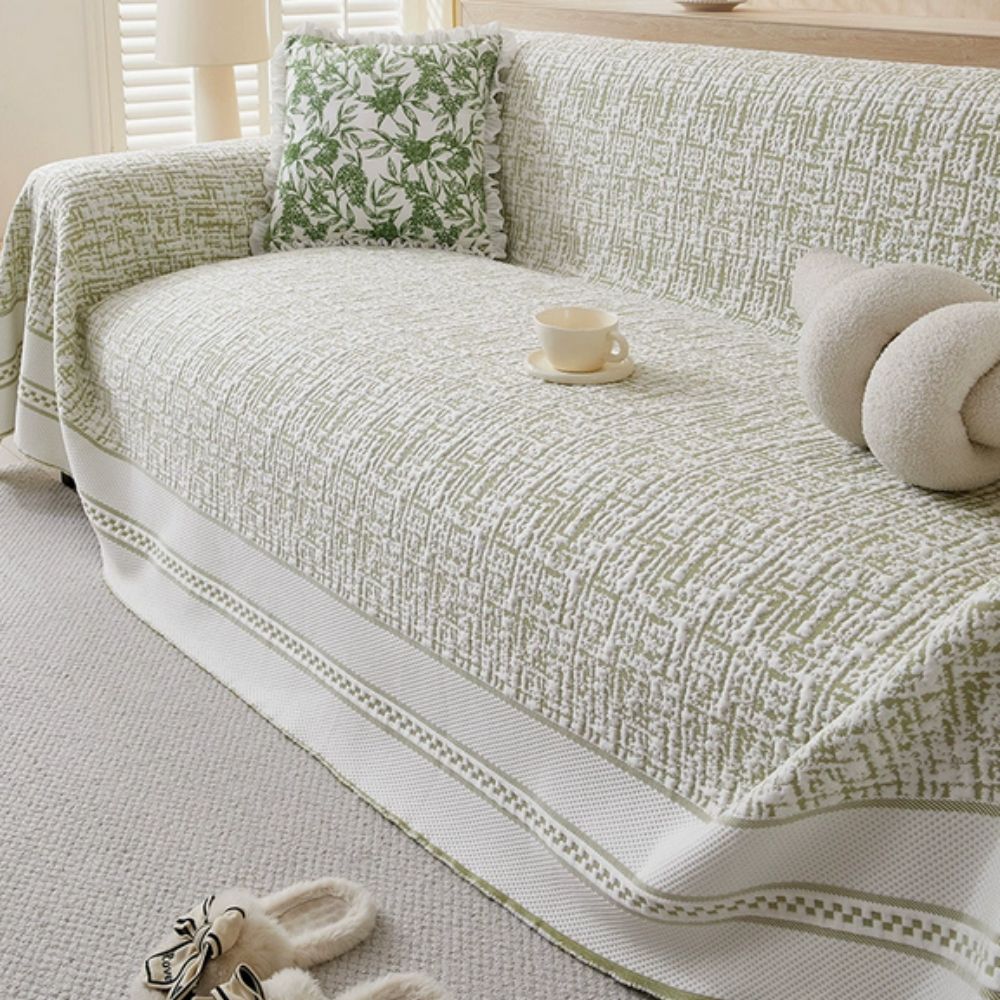 Crisp Chill Sofa Cover - Premium Ice Silk, Stretchable Fit 6