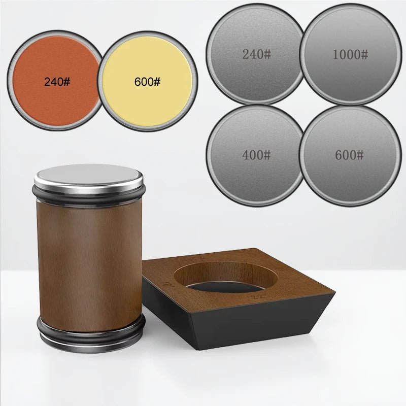 Diana Knife Sharpener Set - Diamond Grinder with Wooden Base 5