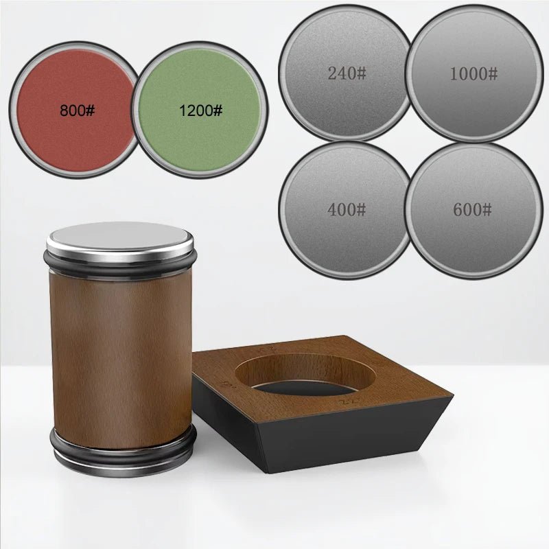 Diana Knife Sharpener Set - Diamond Grinder with Wooden Base 6