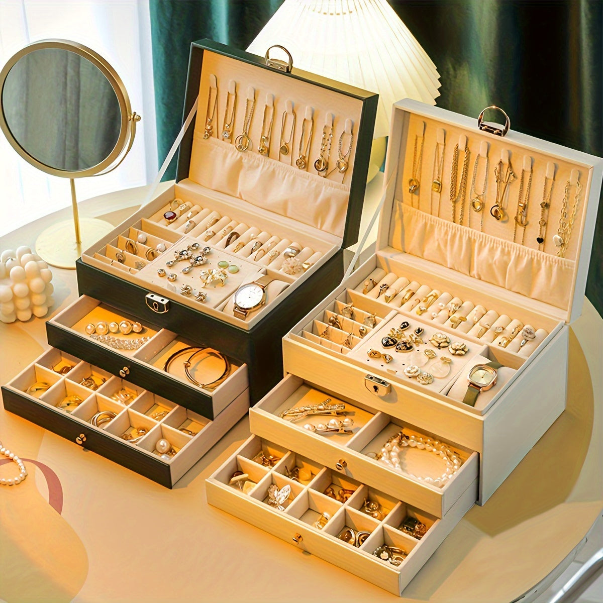 Veloura Jewelry Box – Multi-Drawer Organizer – Elegant Storage Solution
