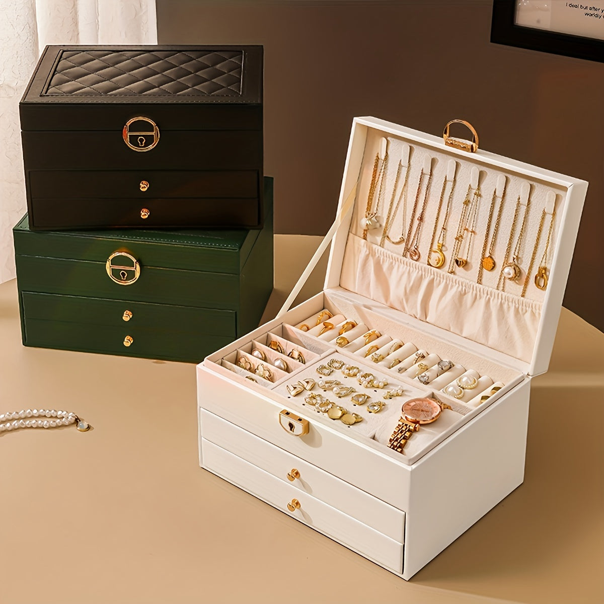 Veloura Jewelry Box – Multi-Drawer Organizer – Elegant Storage Solution