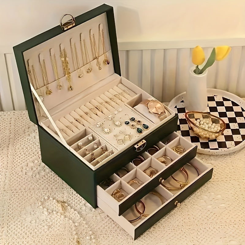 Veloura Jewelry Box – Multi-Drawer Organizer – Elegant Storage Solution