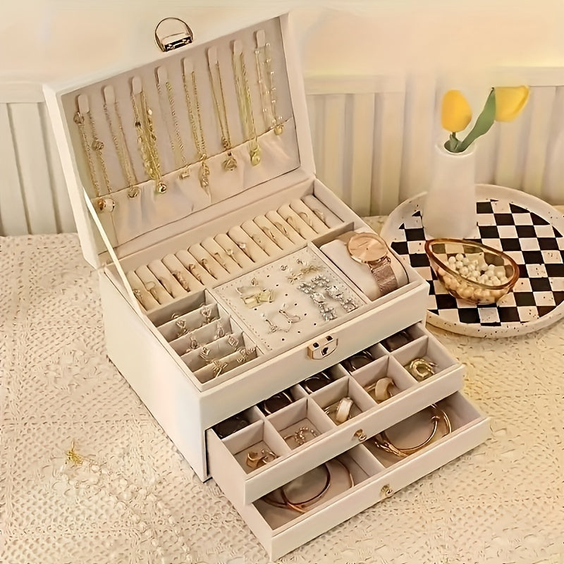 Veloura Jewelry Box – Multi-Drawer Organizer – Elegant Storage Solution