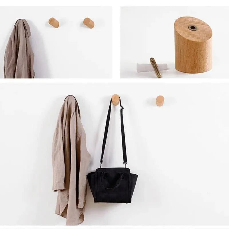 Elara Wall Hook - Solid Wood, Modern Coat Hook and Key Holder 6