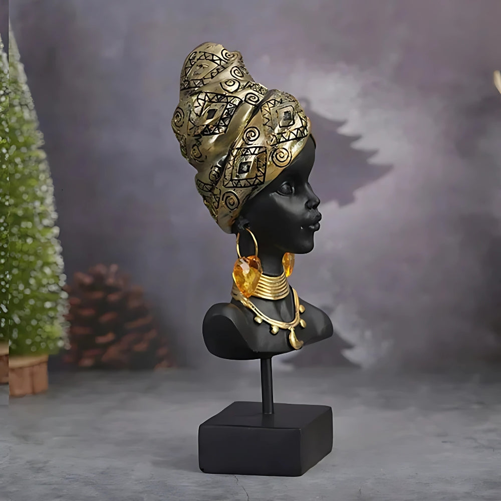 Elysia Jewelry Organizer Stand - Durable Resin, Elegant Black Female Figure 1
