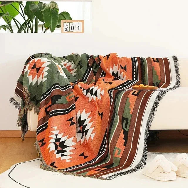 Elysian Throw Blanket - Polyester Cotton, Vibrant 130cm x 170cm 2