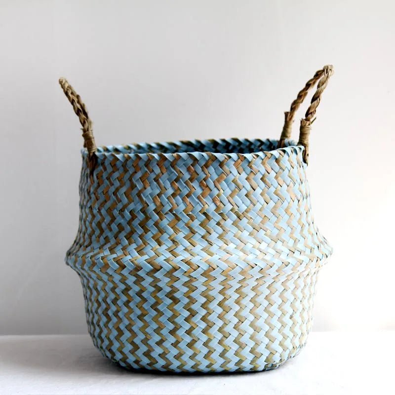 NordicNest Fold – Woven Plant Basket – Boho Storag Decor Piece