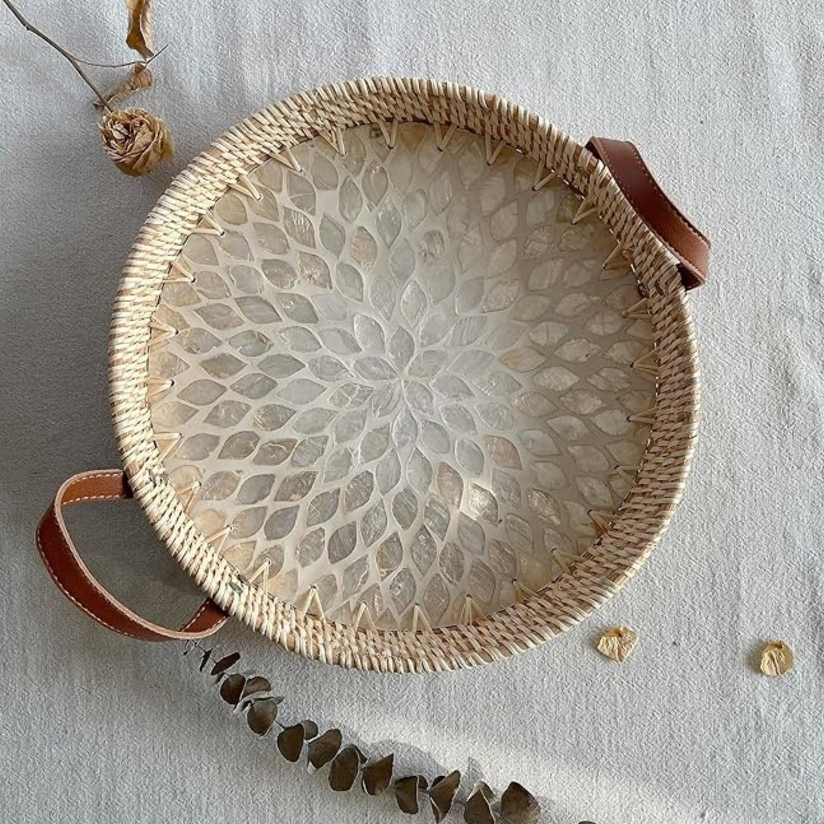 Fable Serving Tray - Eco-Friendly Handcrafted Rattan Design 8
