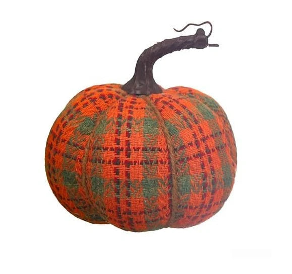 Fabric Mini Pumpkins Autumn Decoration Set - Soft Lightweight Fall Table Decor in Orange and Cream 1
