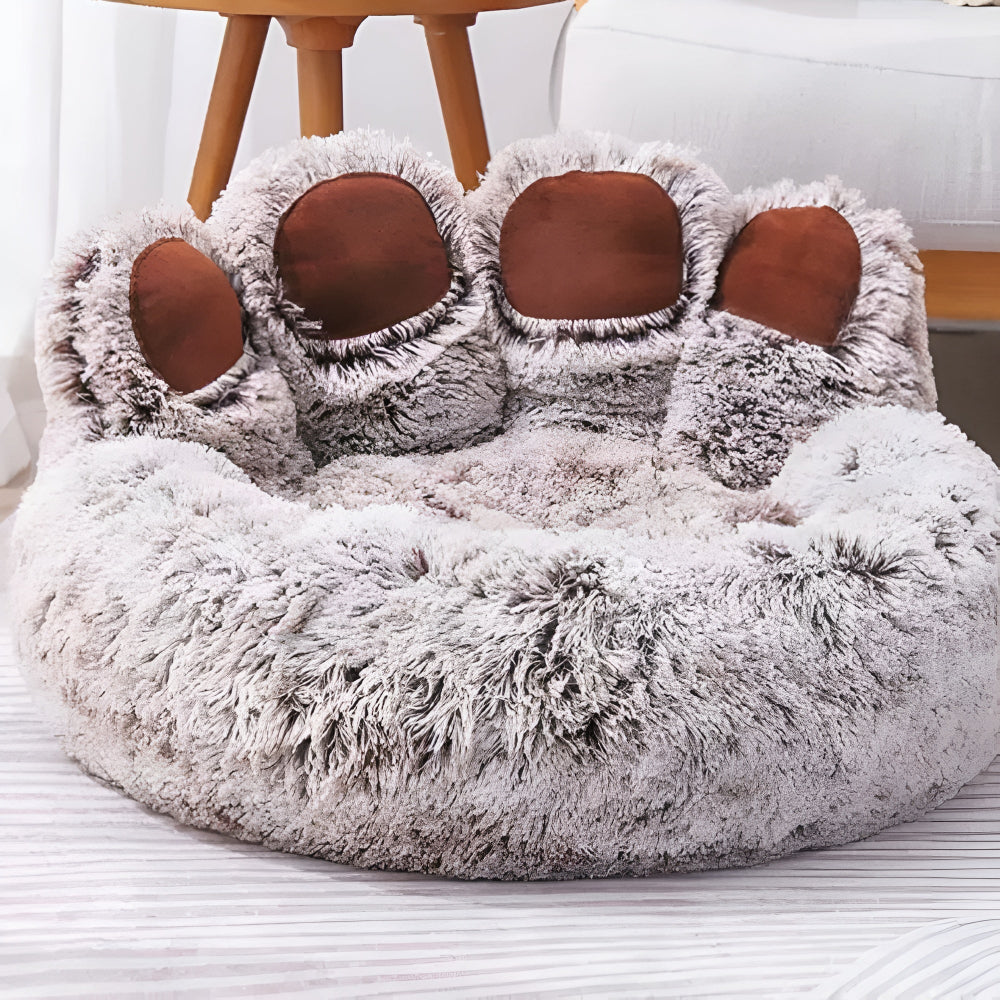 Felicity Paw Dog Bed - Plush Fabric, Raised Edges for Comfort 9