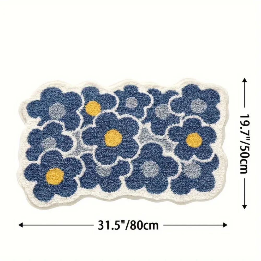 Flora Bath Mat - Soft Microfiber, Non-Slip, Absorbent Bathroom Rug 11