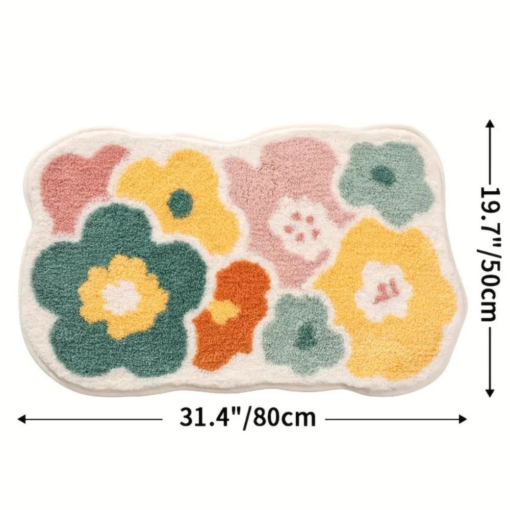 Flora Bath Mat - Soft Microfiber, Non-Slip, Absorbent Bathroom Rug 12