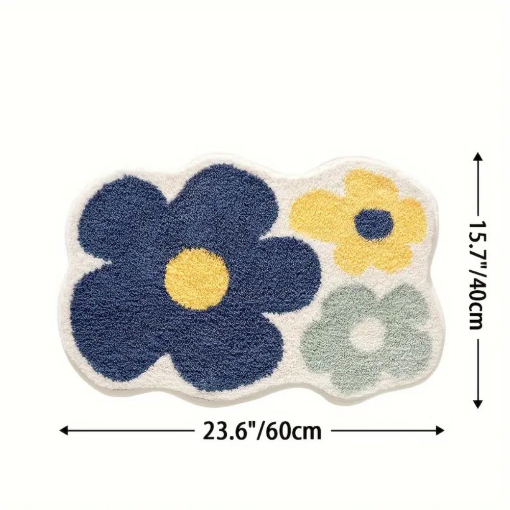 Flora Bath Mat - Soft Microfiber, Non-Slip, Absorbent Bathroom Rug 6