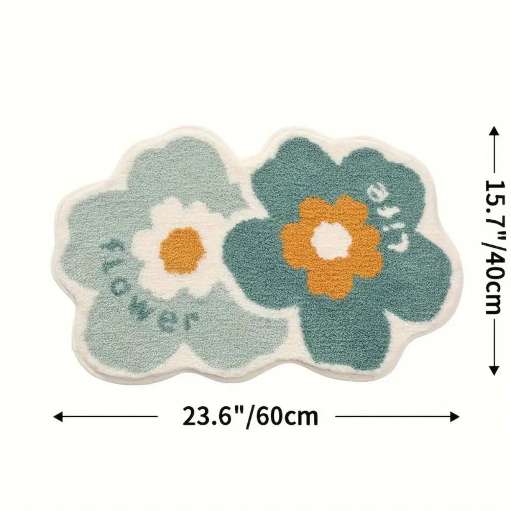 Flora Bath Mat - Soft Microfiber, Non-Slip, Absorbent Bathroom Rug 8
