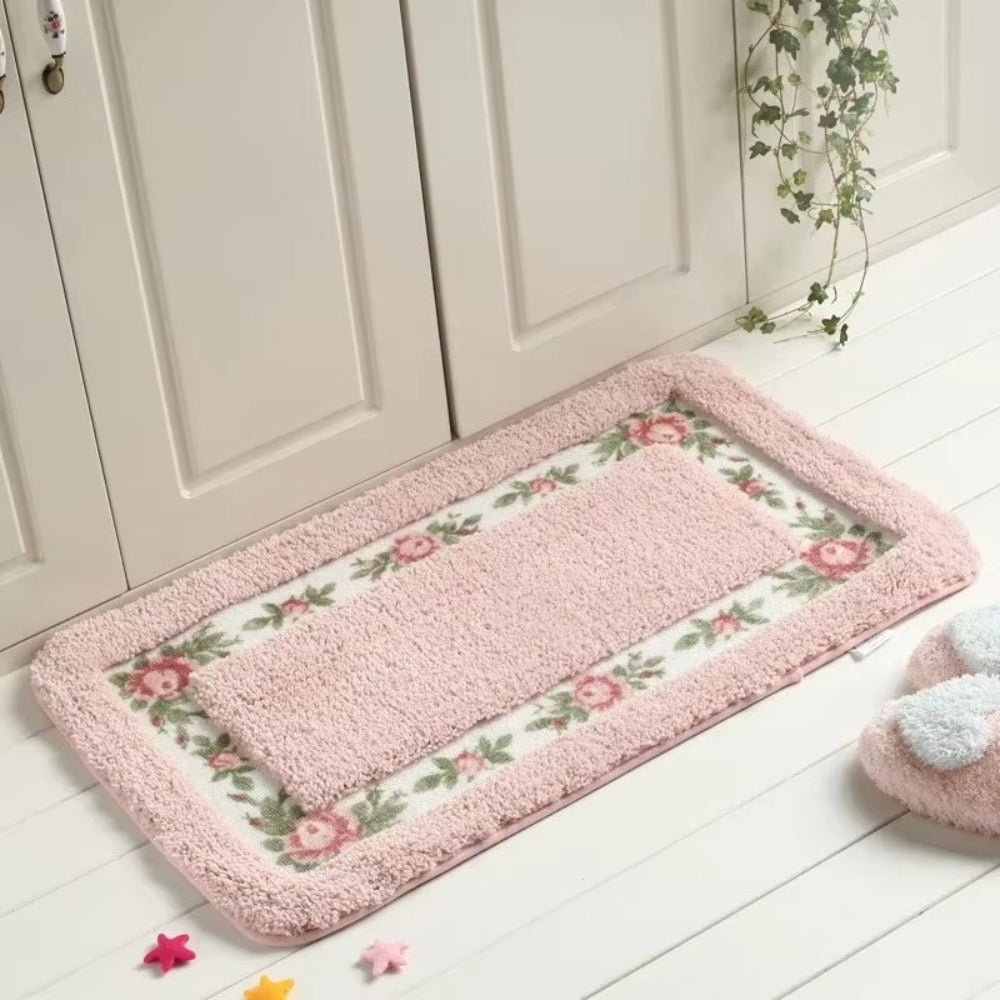 Flora Bath Mat - Soft Microfiber, Non-Slip, Quick-Dry 1