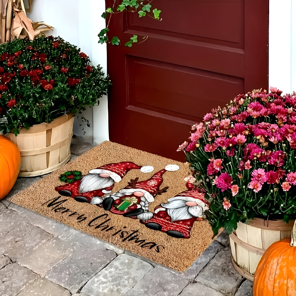 Gala Christmas Door Mat - Festive Gnome Design, Non-Slip 0