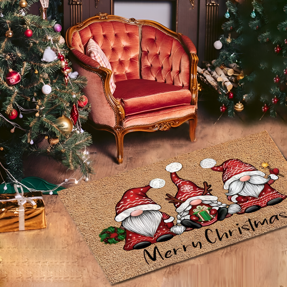 Gala Christmas Door Mat - Festive Gnome Design, Non-Slip 1