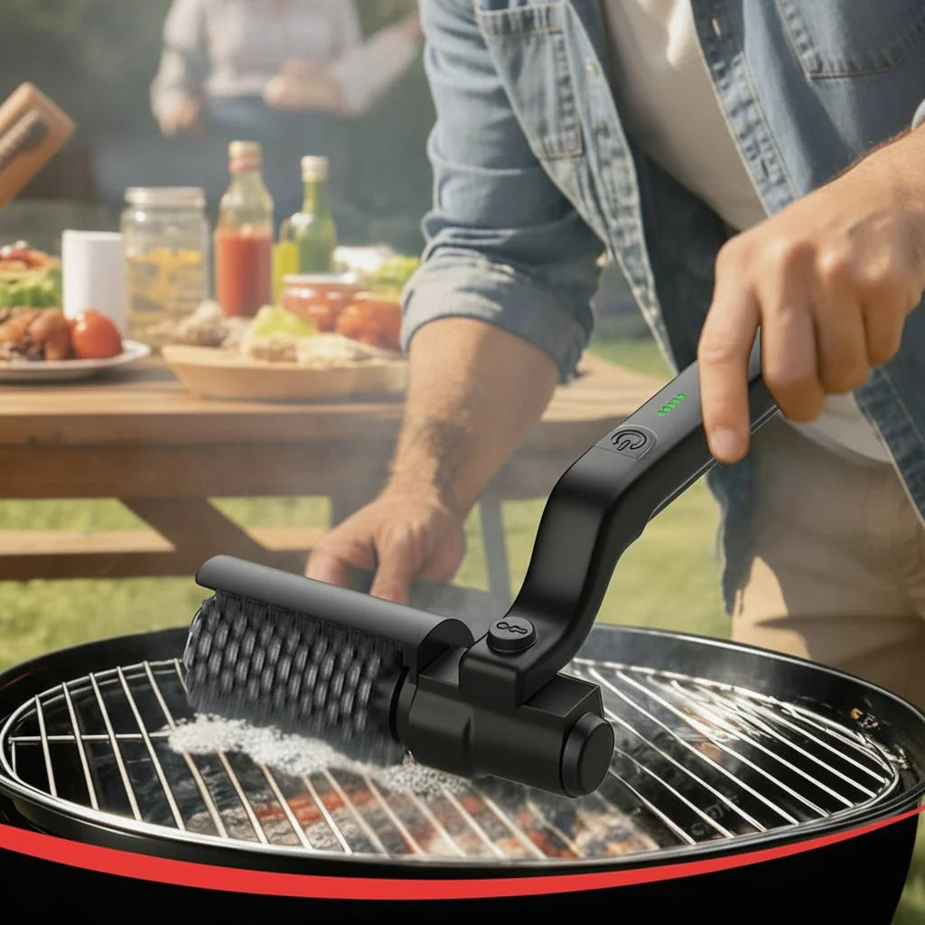 Glimmer Electric Grill Brush - Ergonomic Handle, 3 Adjustable Settings 2