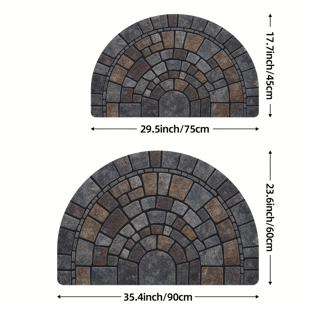 Haven Mosaic Door Mat - Non-Slip Polyester, Indoor Outdoor Use 4