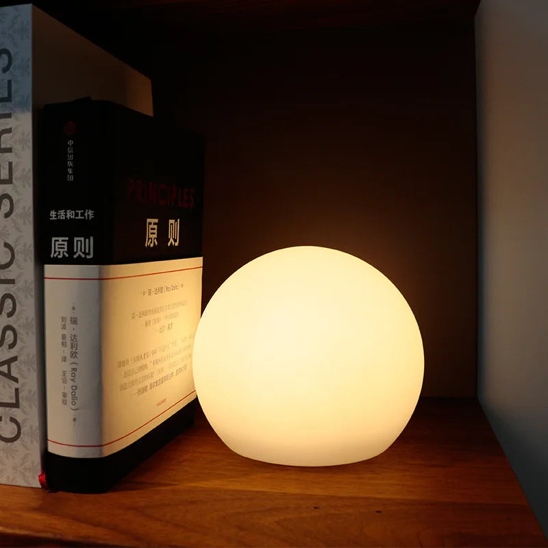 GlowOrb Table Lamp – Wireless LED Sphere Light – Remote Controlled Ambient Lighting