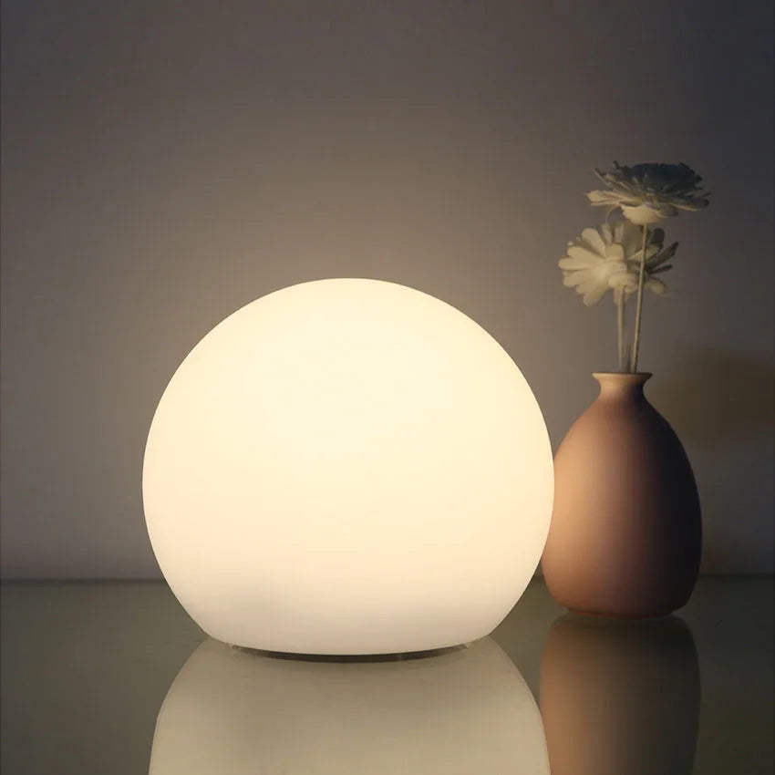 GlowOrb Table Lamp – Wireless LED Sphere Light – Remote Controlled Ambient Lighting