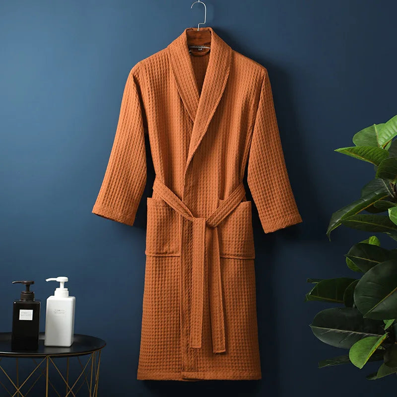 Liora Cotton Bathrobe - Soft Absorbent Dressing Gown for Men and Women 5