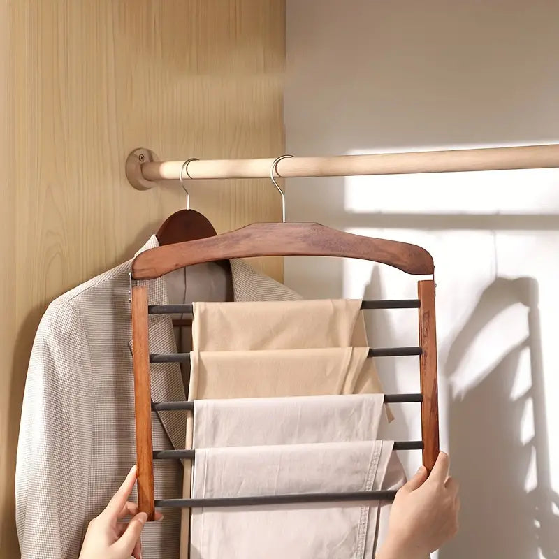 Liora Wooden Coat Hanger - Solid Wood, Elegant Design 1