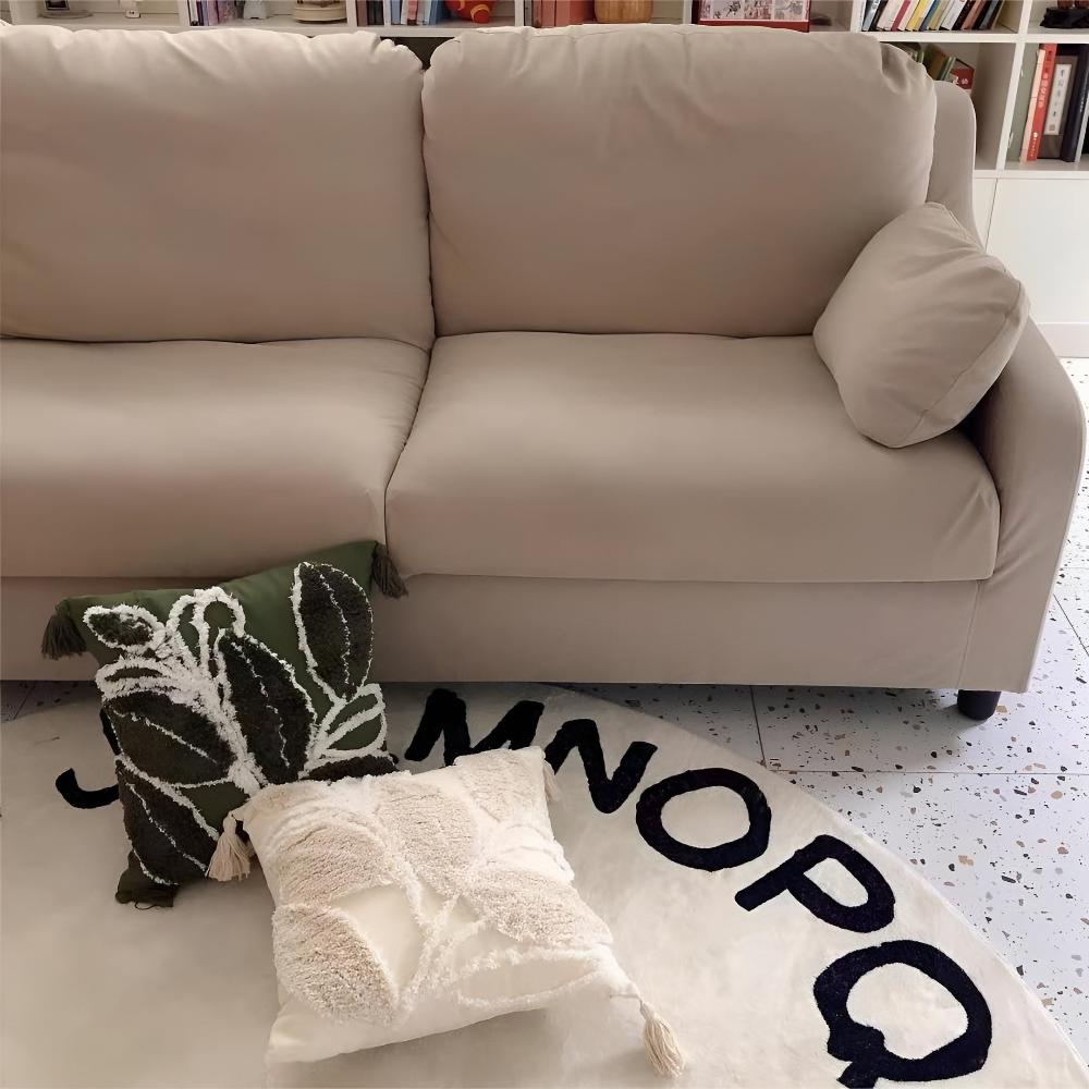 Luma Sofa Cushion Covers - Microfiber Blend, Leaf Motif 3