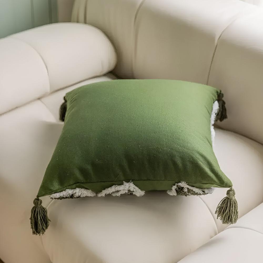 Luma Sofa Cushion Covers - Microfiber Blend, Leaf Motif 5