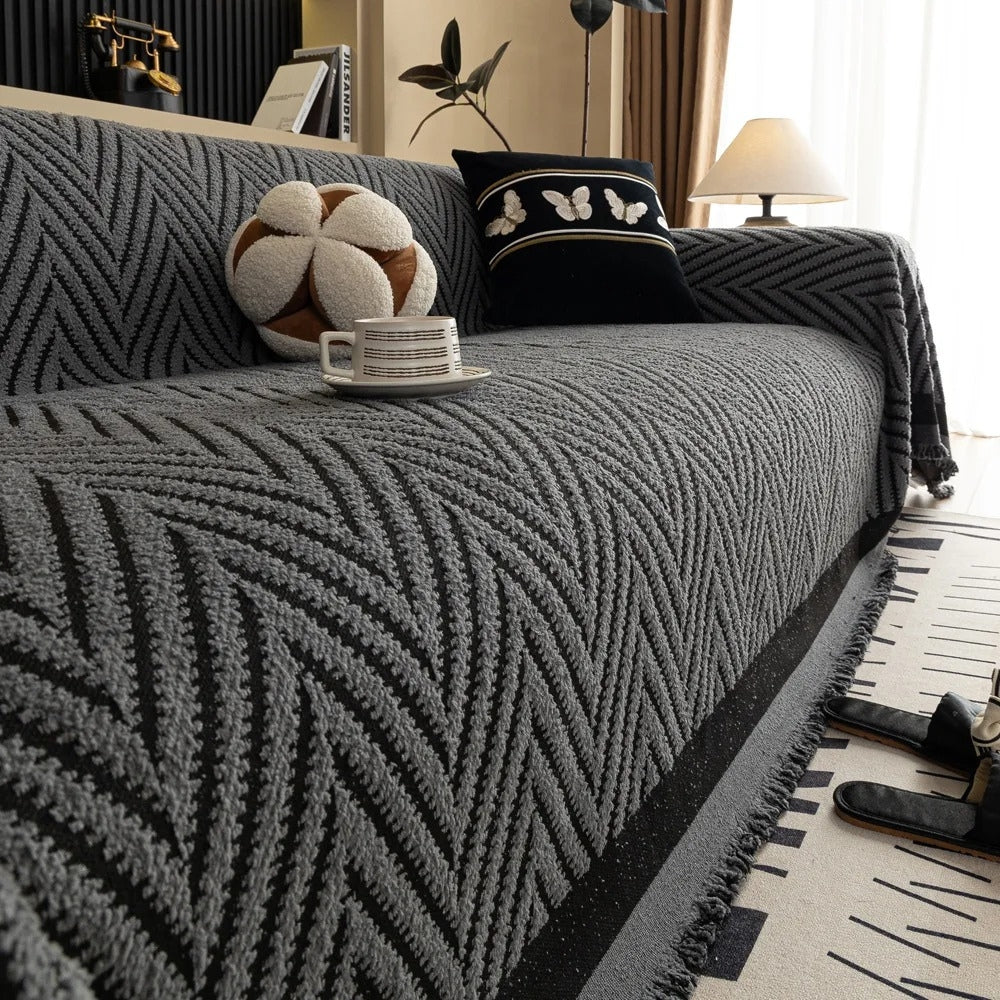 Marella Sofa Cover - Soft Microfiber, Jacquard Design, Boho Style 3